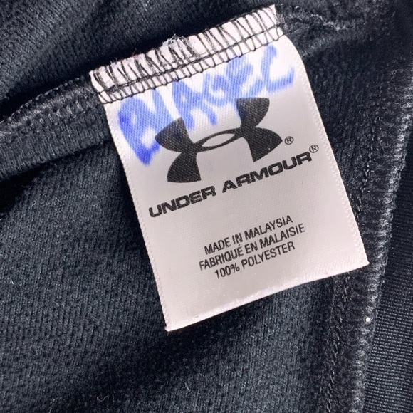 Under Armour black hooded running performance zip up youth activewear medium - Picture 5 of 6